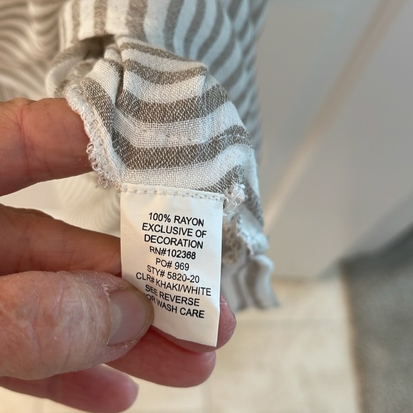 BLUE ISLAND Swim Suit Cover/Tunic/Stripe/Sleeves - Picture 8 of 10